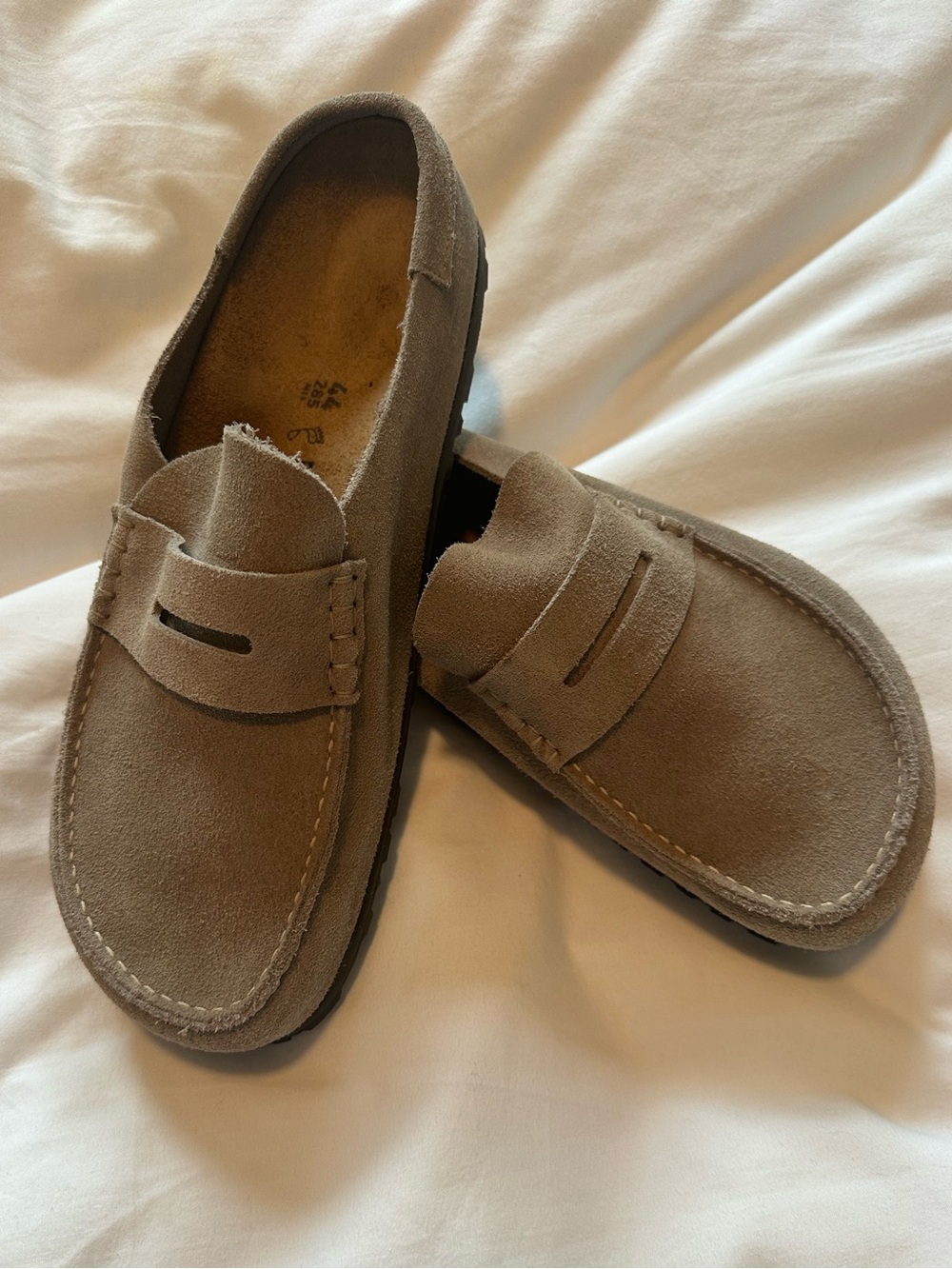Birkenstock Men's Suede Loafers in Taupe